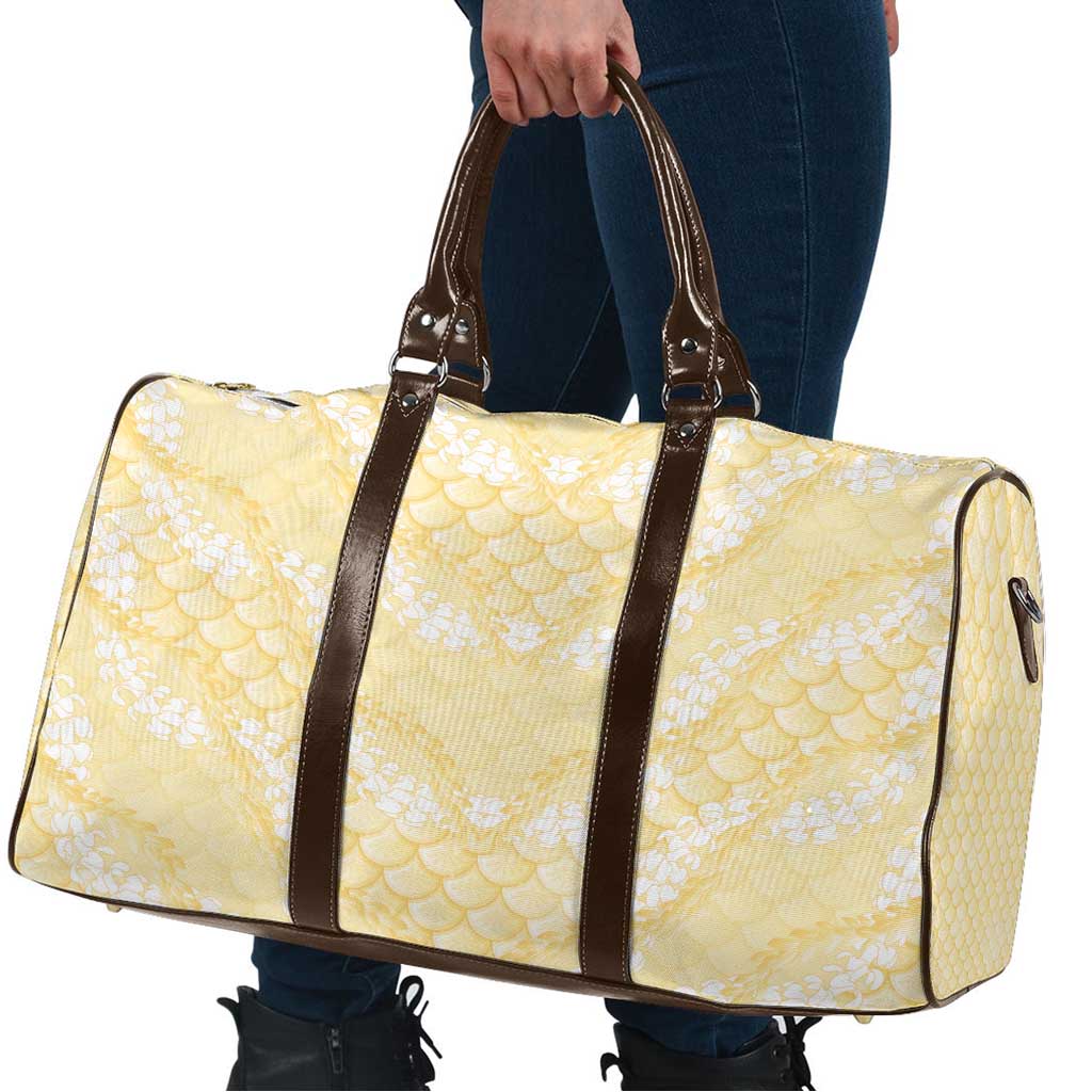 Pastel Yellow Mermaid Puakenikeni Maile Lei Travel Bag LT01 - Polynesian Pride