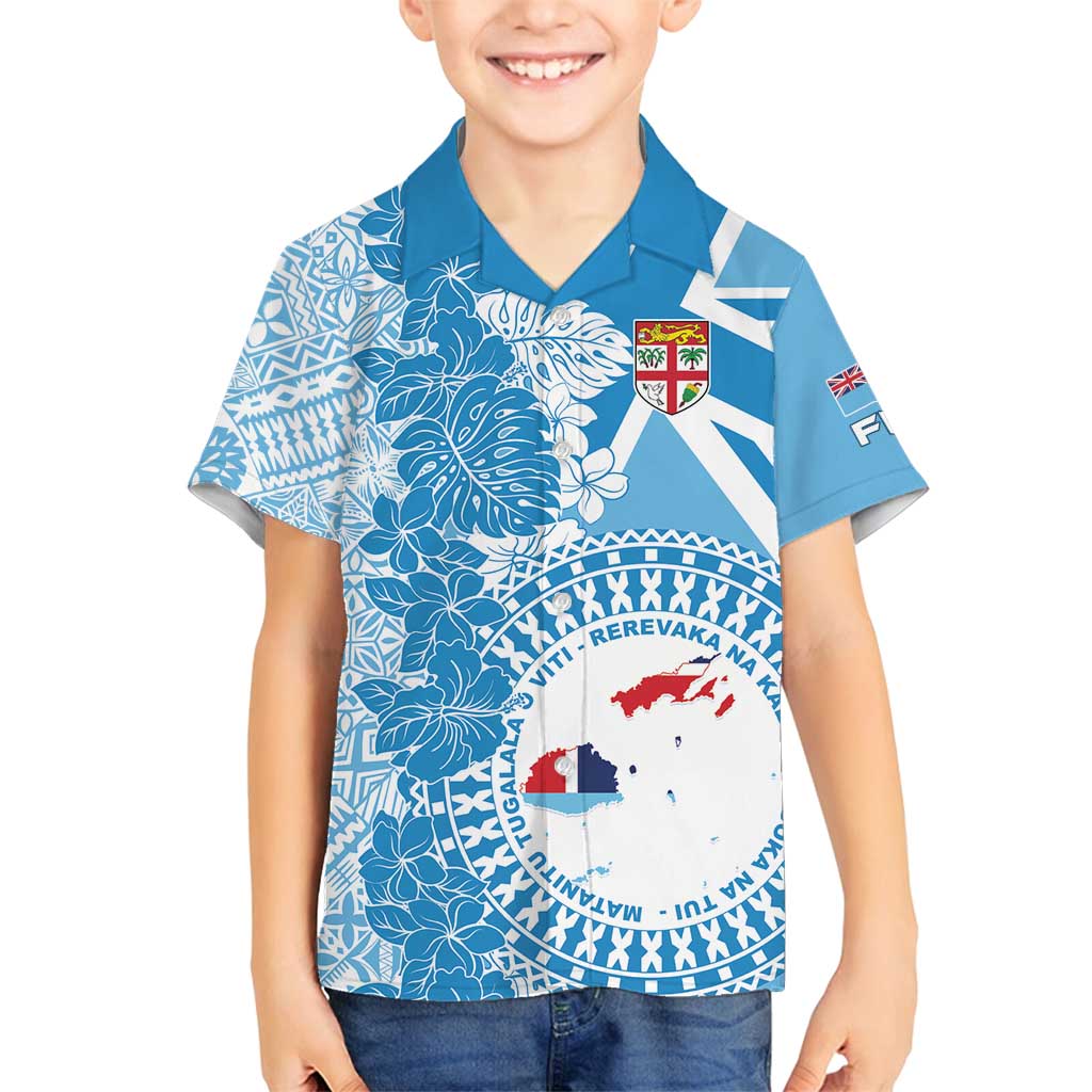 Personalised Fiji Day Family Matching Long Sleeve Bodycon Dress and Hawaiian Shirt Fijian Map Hibiscus Tapa Pattern LT01