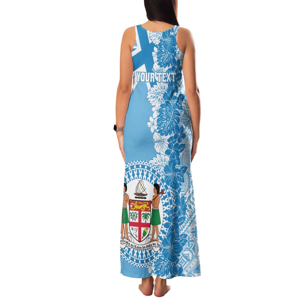 Personalised Fiji Day Family Matching Tank Maxi Dress and Hawaiian Shirt Fijian Map Hibiscus Tapa Pattern LT01