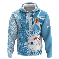 Personalised Fiji Day Hoodie Fijian Map Hibiscus Tapa Pattern LT01