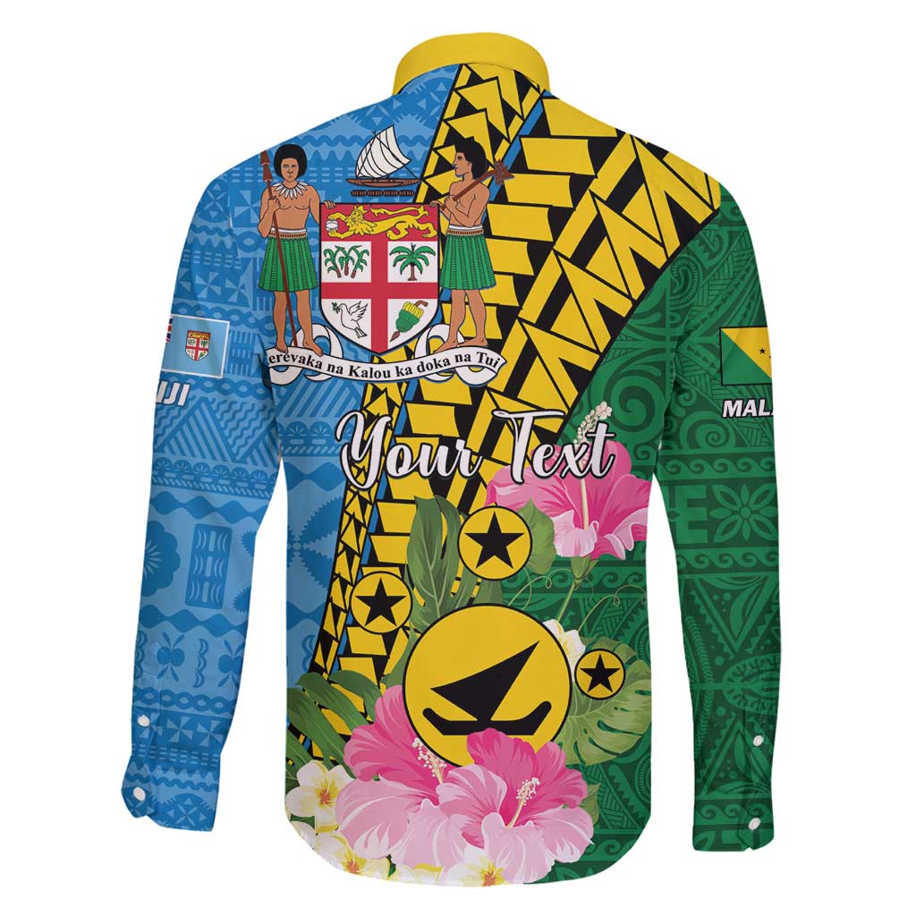 Personalised Malampa Fiji Day Family Matching Mermaid Dress and Hawaiian Shirt Tropical Tapa Pattern