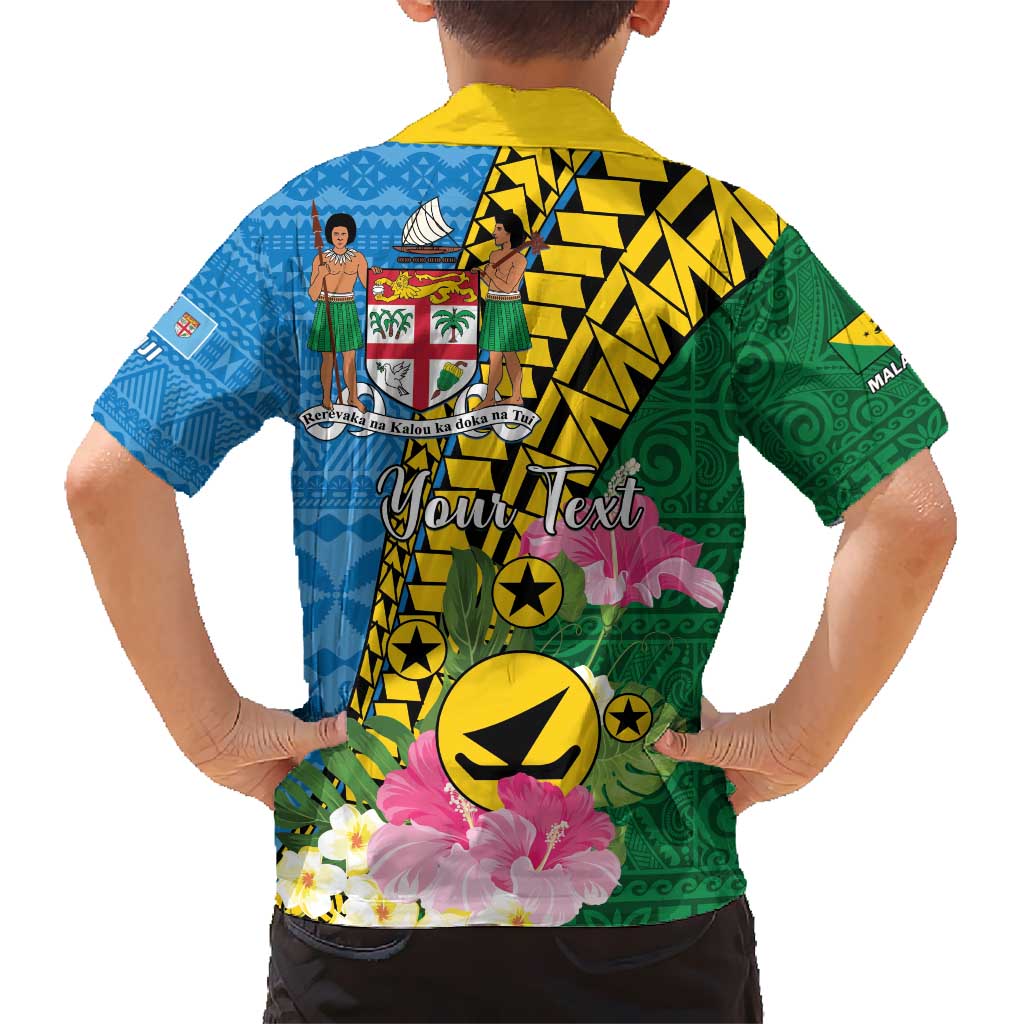Personalised Malampa Fiji Day Kid Hawaiian Shirt Tropical Tapa Pattern LT01 - Polynesian Pride