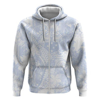 Samoa White Sunday Hoodie Plumeria Floral