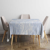 Samoa White Sunday Tablecloth Plumeria Floral