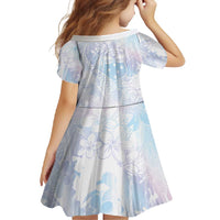 Samoa White Sunday Family Matching Long Sleeve Bodycon Dress and Hawaiian Shirt Sweet Pastel Plumeria Floral