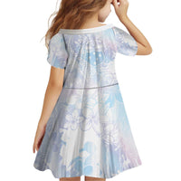 Samoa White Sunday Family Matching Off Shoulder Short Dress and Hawaiian Shirt Sweet Pastel Plumeria Floral