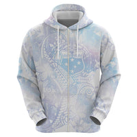 Samoa White Sunday Hoodie Sweet Pastel Plumeria Floral LT01 - Polynesian Pride