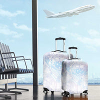 Samoa White Sunday Luggage Cover Sweet Pastel Plumeria Floral LT01 - Polynesian Pride
