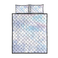 Samoa White Sunday Quilt Bed Set Sweet Pastel Plumeria Floral