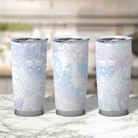 Samoa White Sunday Tumbler Cup Sweet Pastel Plumeria Floral