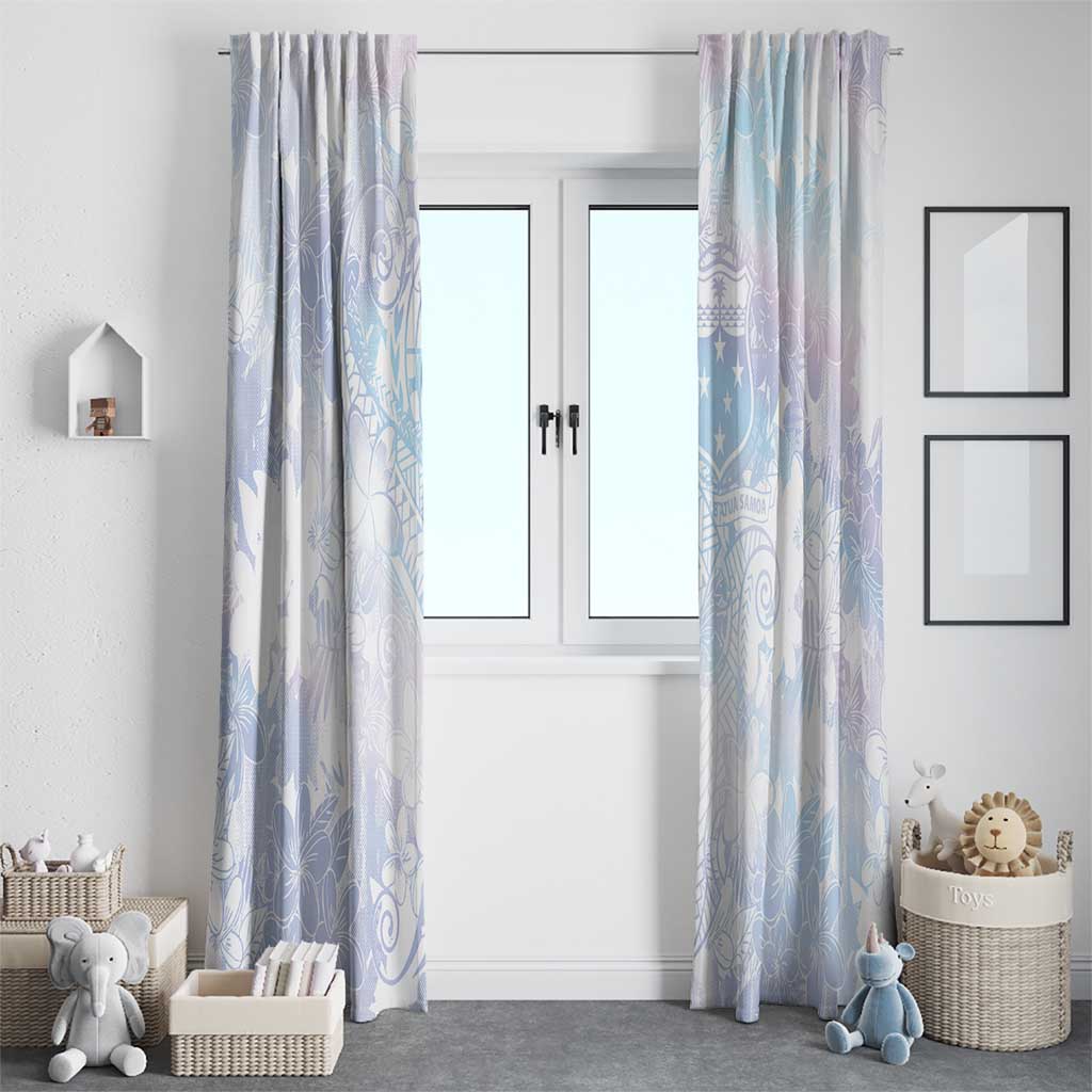 Samoa White Sunday Window Curtain Sweet Pastel Plumeria Floral
