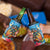 Personalized Aloha Hawaii Skeleton Surfing 4 in 1 Can Cooler Tumbler Tribal Shark Plumeria