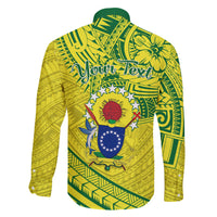 Kia Orana Cook Islands Family Matching Off Shoulder Short Dress and Hawaiian Shirt Turtle Yellow Green Polynesian Pattern LT01 - Polynesian Pride