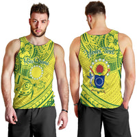 Kia Orana Cook Islands Men Tank Top Turtle Yellow Green Polynesian Pattern LT01 - Polynesian Pride