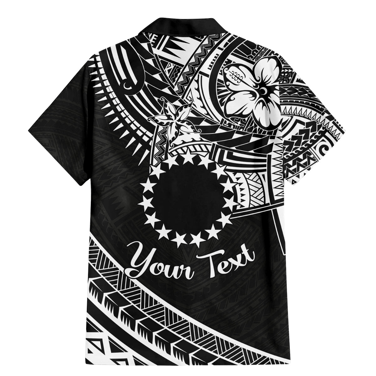 Kia Orana Cook Islands Family Matching Mermaid Dress and Hawaiian Shirt Circle Stars With Floral White Pattern LT01 - Polynesian Pride