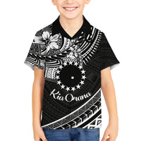 Kia Orana Cook Islands Hawaiian Shirt Circle Stars With Floral White Pattern LT01 - Polynesian Pride