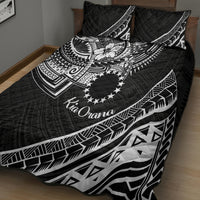 Kia Orana Cook Islands Quilt Bed Set Circle Stars With Floral White Pattern LT01 - Polynesian Pride