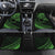 Kia Orana Cook Islands Car Mats Circle Stars With Floral Green Pattern LT01