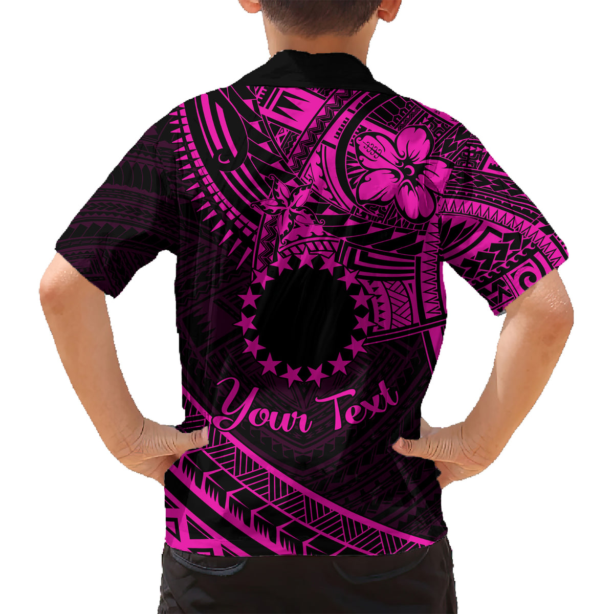 Kia Orana Cook Islands Hawaiian Shirt Circle Stars With Floral Pink Pattern LT01 - Polynesian Pride