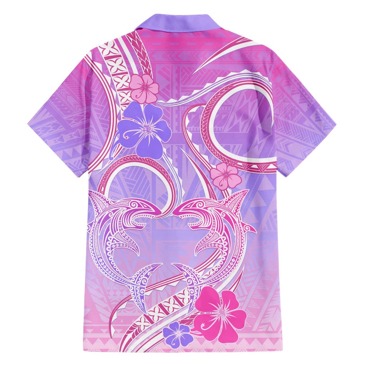 Polynesian Shark Valentine Family Matching Short Sleeve Bodycon Dress and Hawaiian Shirt Sweet Unique Version LT01 - Polynesian Pride