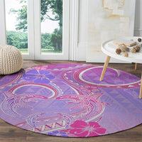Polynesian Shark Valentine Round Carpet Sweet Unique Version LT01 - Polynesian Pride