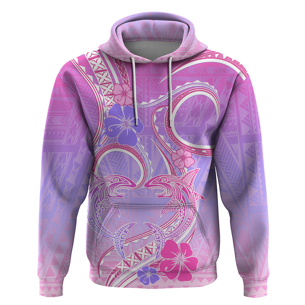 Polynesian Shark Valentine Zip Hoodie Sweet Unique Version LT01 Pullover Hoodie Pink - Polynesian Pride
