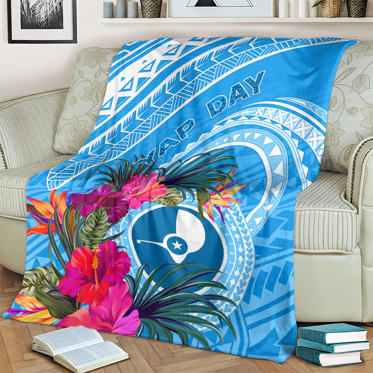 Yap Day Blanket Nam nu Waqab Tropical Flower