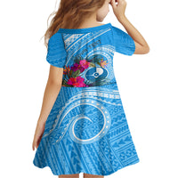 Yap Day Family Matching Summer Maxi Dress and Hawaiian Shirt Nam nu Waqab Tropical Flower LT01 - Polynesian Pride