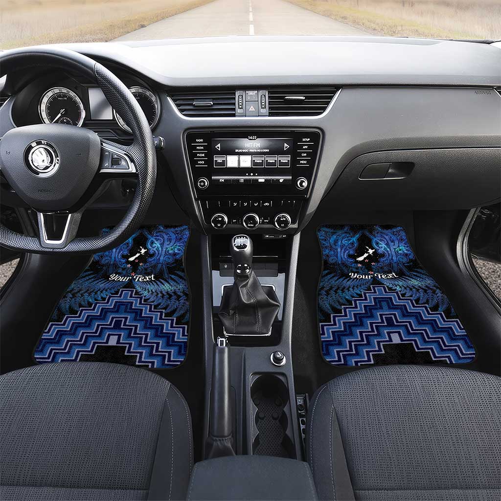 Personalised Aotearoa Matariki Car Mats Blue Fern Maori Poutama