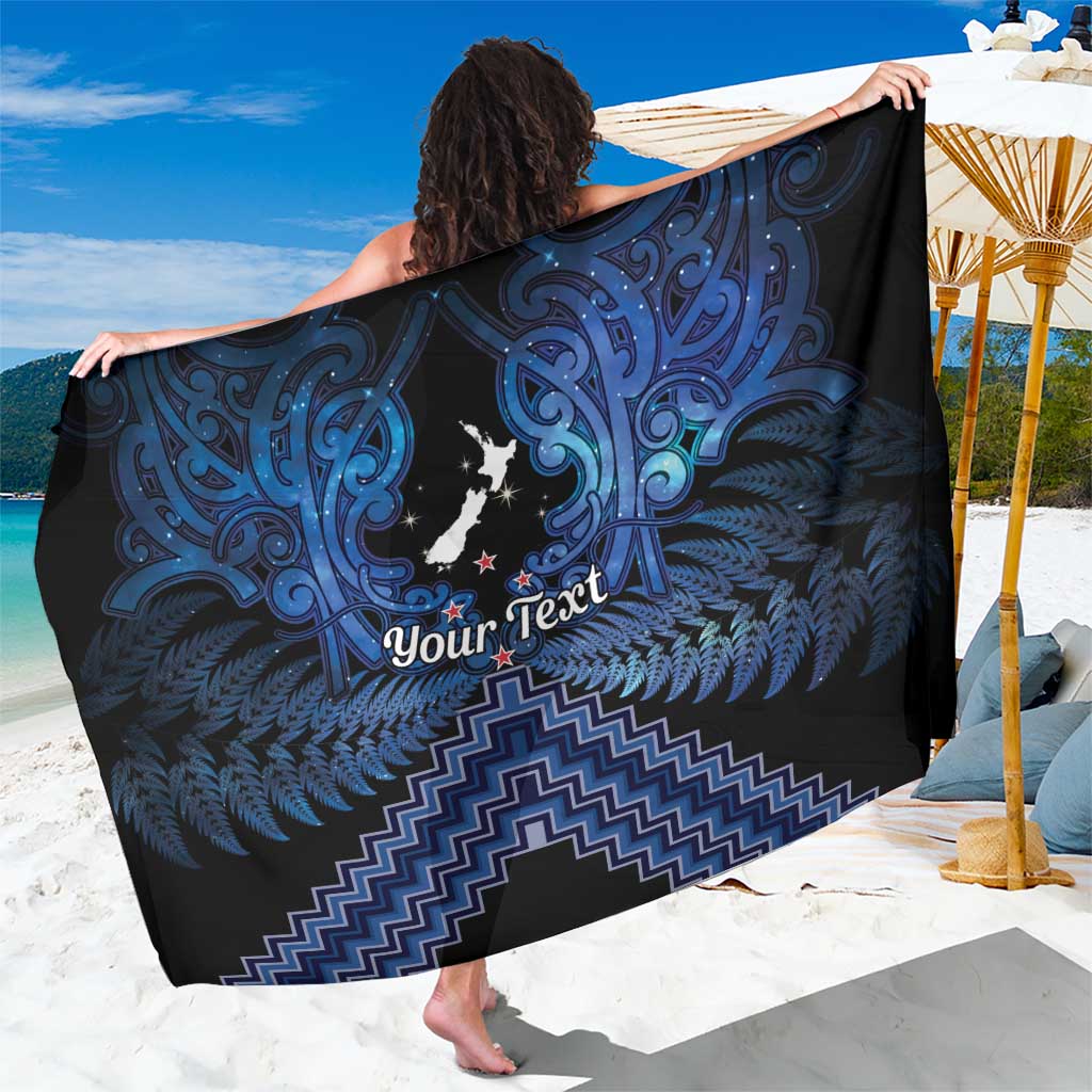 Personalised Aotearoa Matariki Sarong Blue Fern Maori Poutama