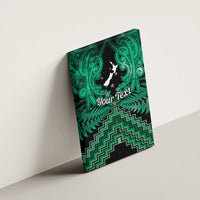 Personalised Aotearoa Matariki Canvas Wall Art Green Fern Maori Poutama