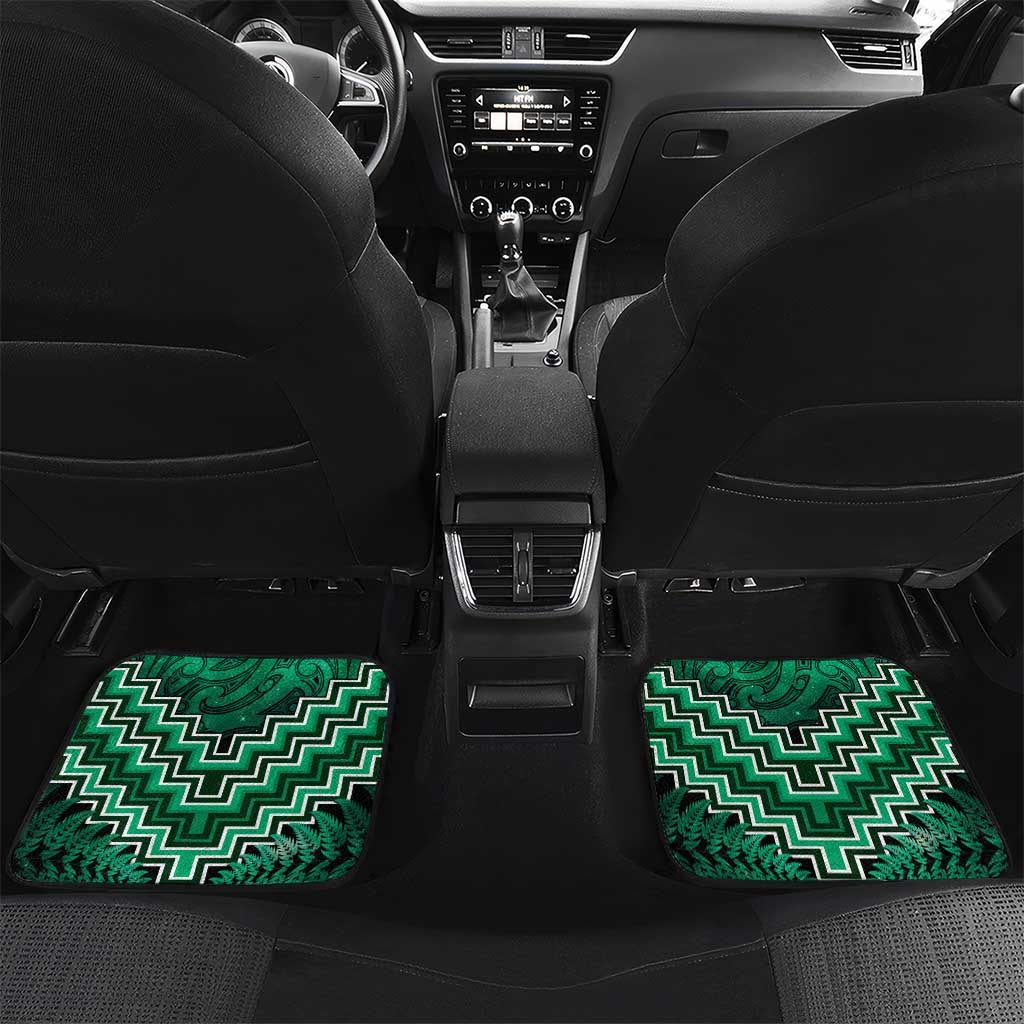 Personalised Aotearoa Matariki Car Mats Green Fern Maori Poutama