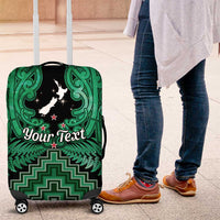 Personalised Aotearoa Matariki Luggage Cover Green Fern Maori Poutama