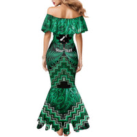 Personalised Aotearoa Matariki Mermaid Dress Green Fern Maori Poutama