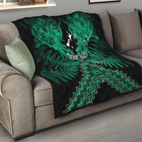 Personalised Aotearoa Matariki Quilt Green Fern Maori Poutama