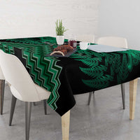 Personalised Aotearoa Matariki Tablecloth Green Fern Maori Poutama