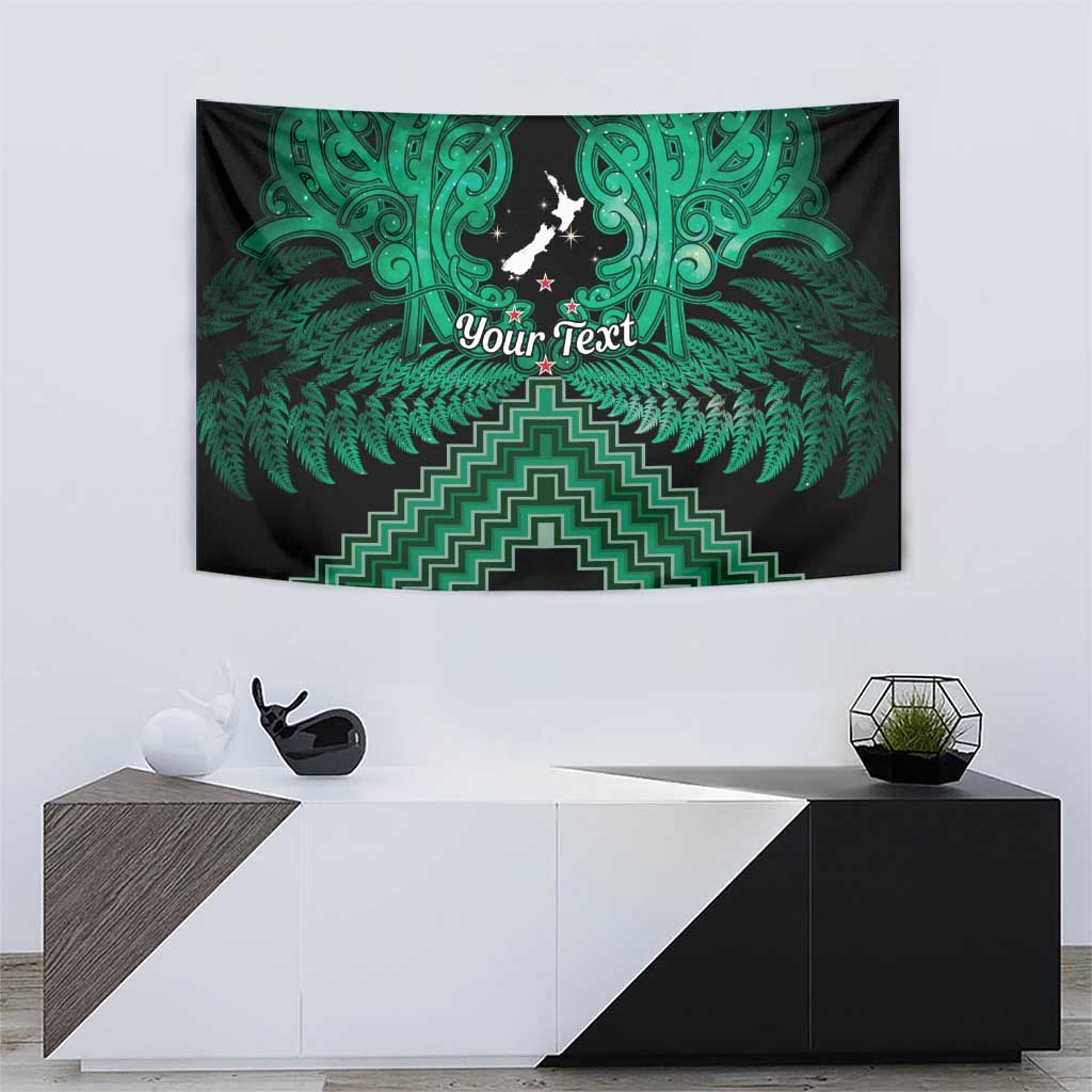 Personalised Aotearoa Matariki Tapestry Green Fern Maori Poutama