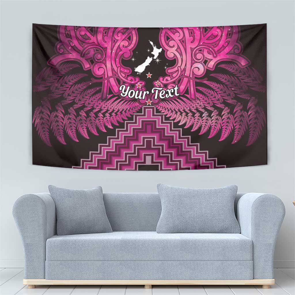 Personalised Aotearoa Matariki Tapestry Pink Fern Maori Poutama