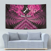 Personalised Aotearoa Matariki Tapestry Pink Fern Maori Poutama
