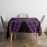 Personalised Aotearoa Matariki Tablecloth Purple Fern Maori Poutama