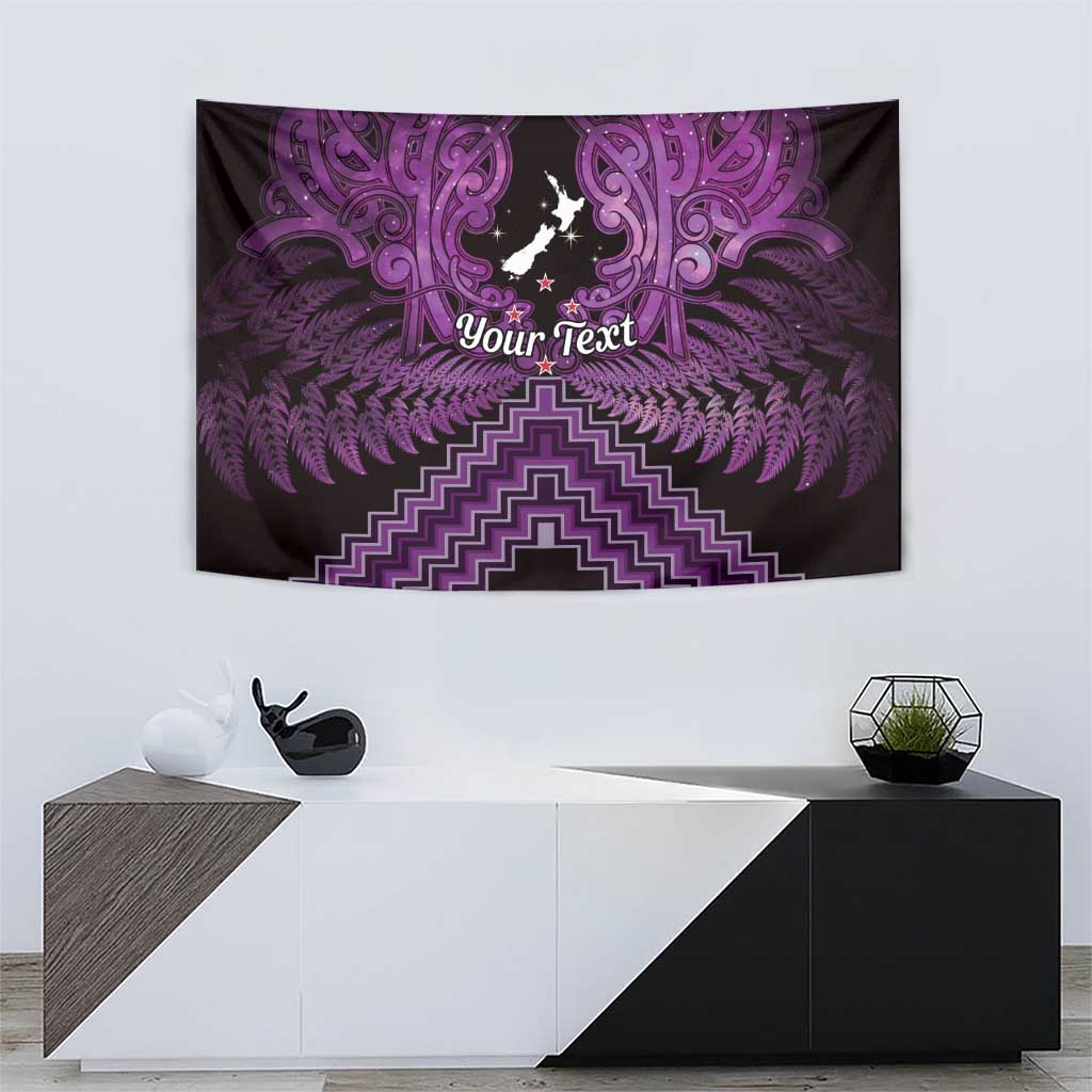 Personalised Aotearoa Matariki Tapestry Purple Fern Maori Poutama