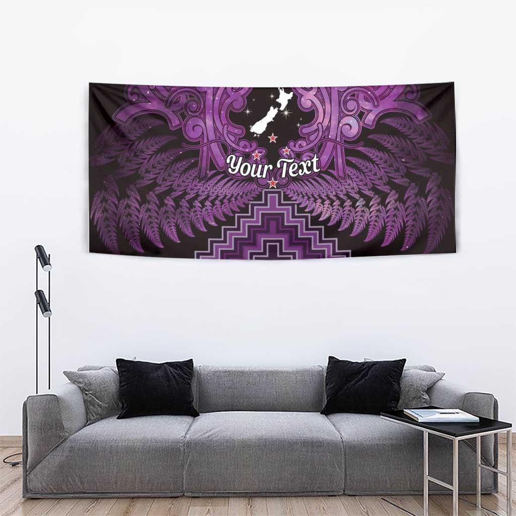 Personalised Aotearoa Matariki Tapestry Purple Fern Maori Poutama