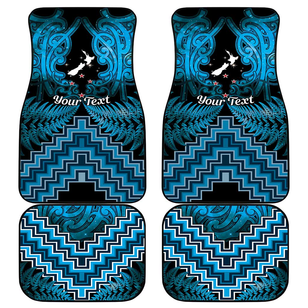 Personalised Aotearoa Matariki Car Mats Turquoise Fern Maori Poutama