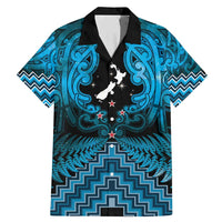 Personalised Aotearoa Matariki Family Matching Mermaid Dress and Hawaiian Shirt Turquoise Fern Maori Poutama