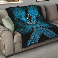 Personalised Aotearoa Matariki Quilt Turquoise Fern Maori Poutama