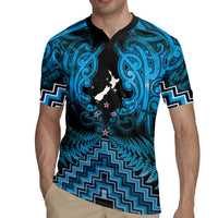 Personalised Aotearoa Matariki Rugby Jersey Turquoise Fern Maori Poutama