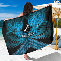 Personalised Aotearoa Matariki Sarong Turquoise Fern Maori Poutama