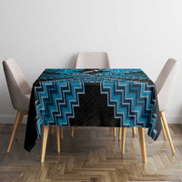 Personalised Aotearoa Matariki Tablecloth Turquoise Fern Maori Poutama