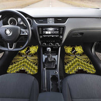 Personalised Aotearoa Matariki Car Mats Yellow Fern Maori Poutama
