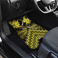Personalised Aotearoa Matariki Car Mats Yellow Fern Maori Poutama